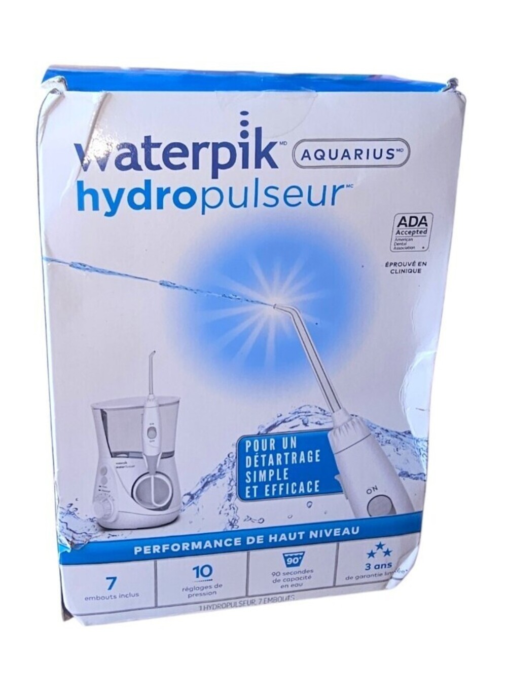 Waterpik Hydropulseur Aquarius Water Flosser System White NEW In Box